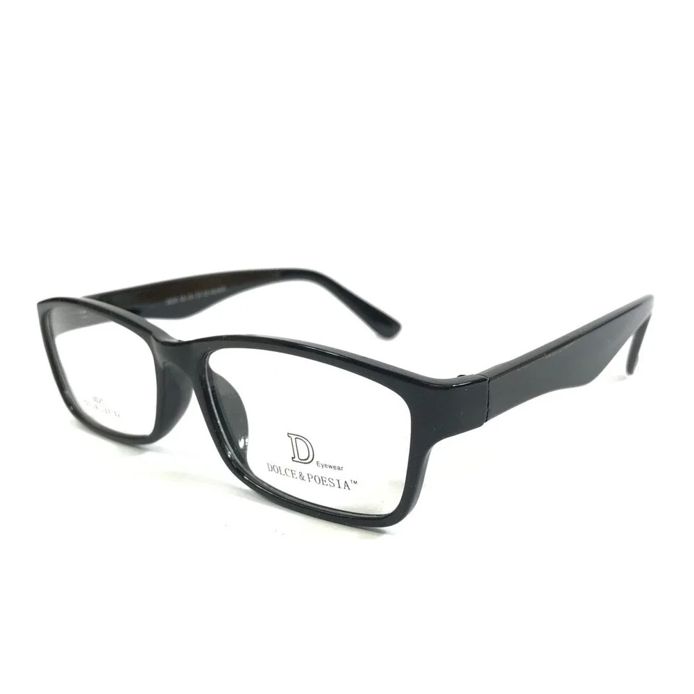 Dolce & Poesia Eyeglasses Frames 3025 Black Rectangle Full Rim 53-18-137